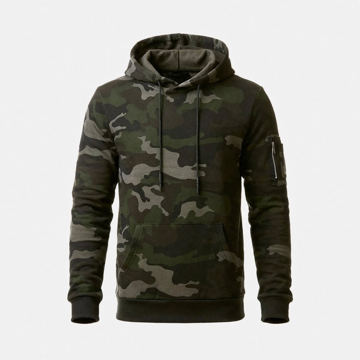 Callum Merchant | Camouflage Hoodie With Zip Sleeve Pocket
