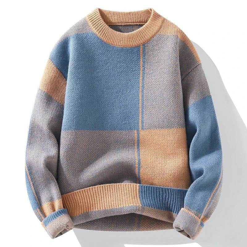 Oliver Standish | Colour Block Knitted Sweater For Men