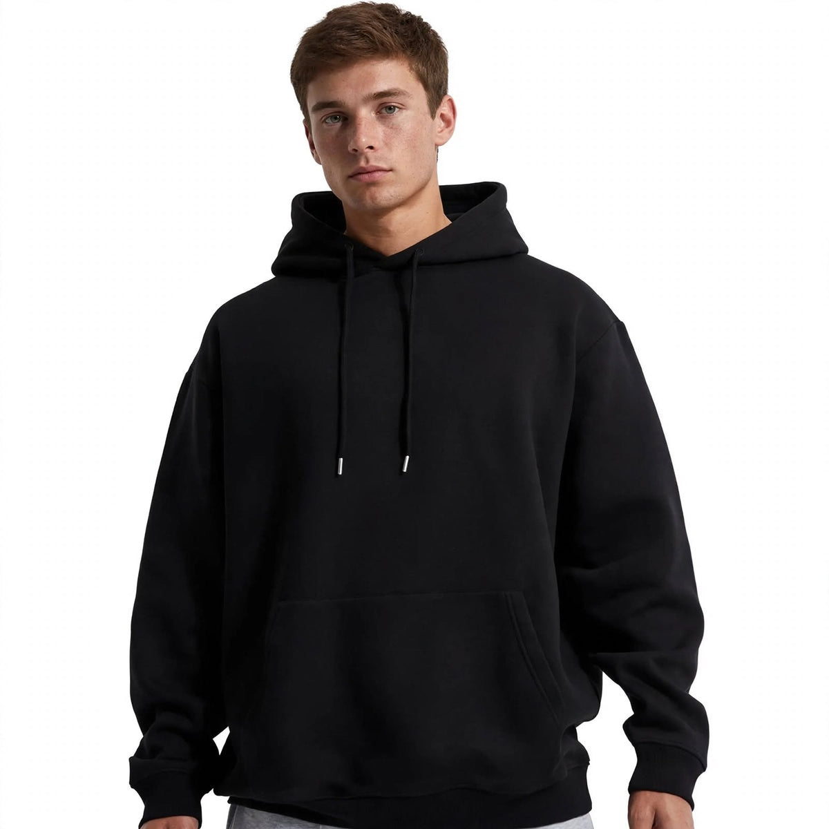 Henry Colton | Oversized Black Hoodie for Men