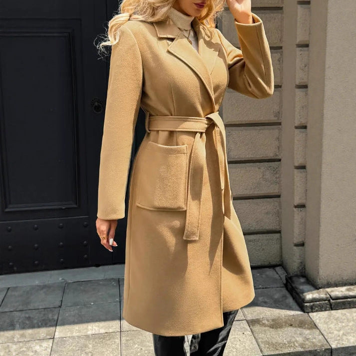 Constance Bennett | Belted Wool Wrap Coat