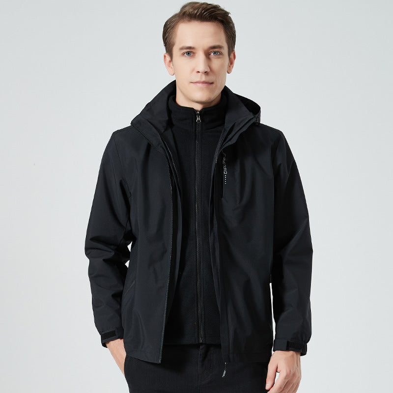 Jonathan Pembridge | Hooded Navy Mens Jacket