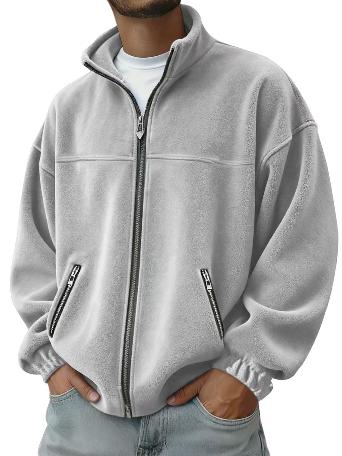 Alfie Merrick | Fleece Zip-Up Stand Collar Jacket