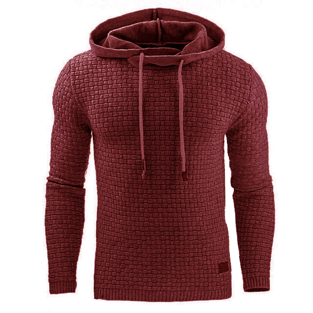 Jasper Coldwell | Textured Knit Hoodie With Drawstring Hood