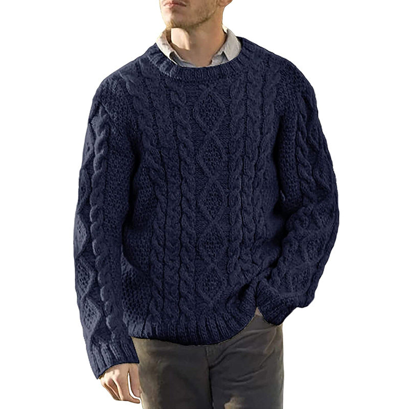 Lachlan Ferguson | Cable-Knit Crew Neck Sweater for Men