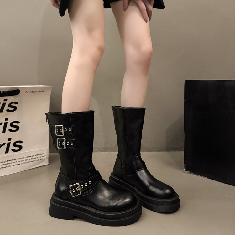Margot Lavigne | Buckle Strap Cowboy Boots For Women