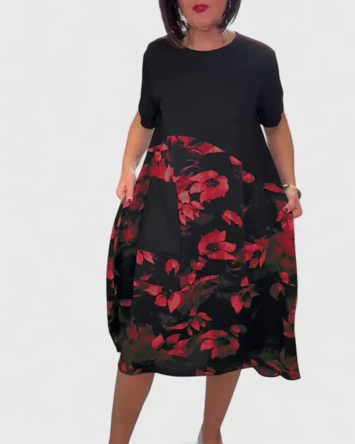 Florence Whitmore | Floral Patchwork Midi Dress