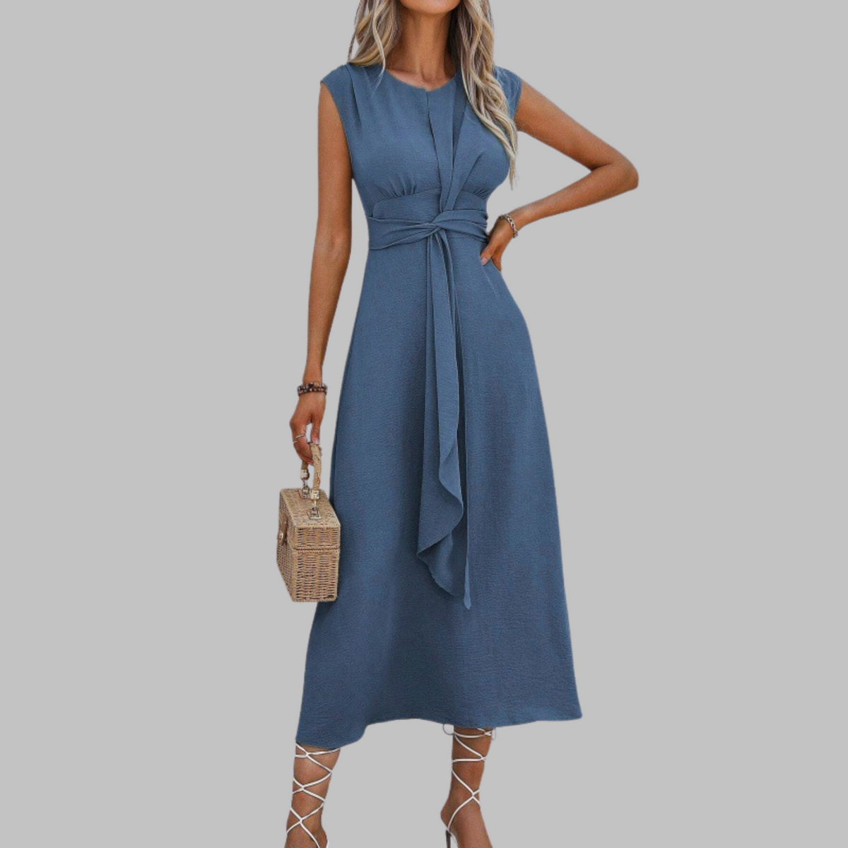 Alice Grantham | Sleeveless Tie-Waist Maxi Dress