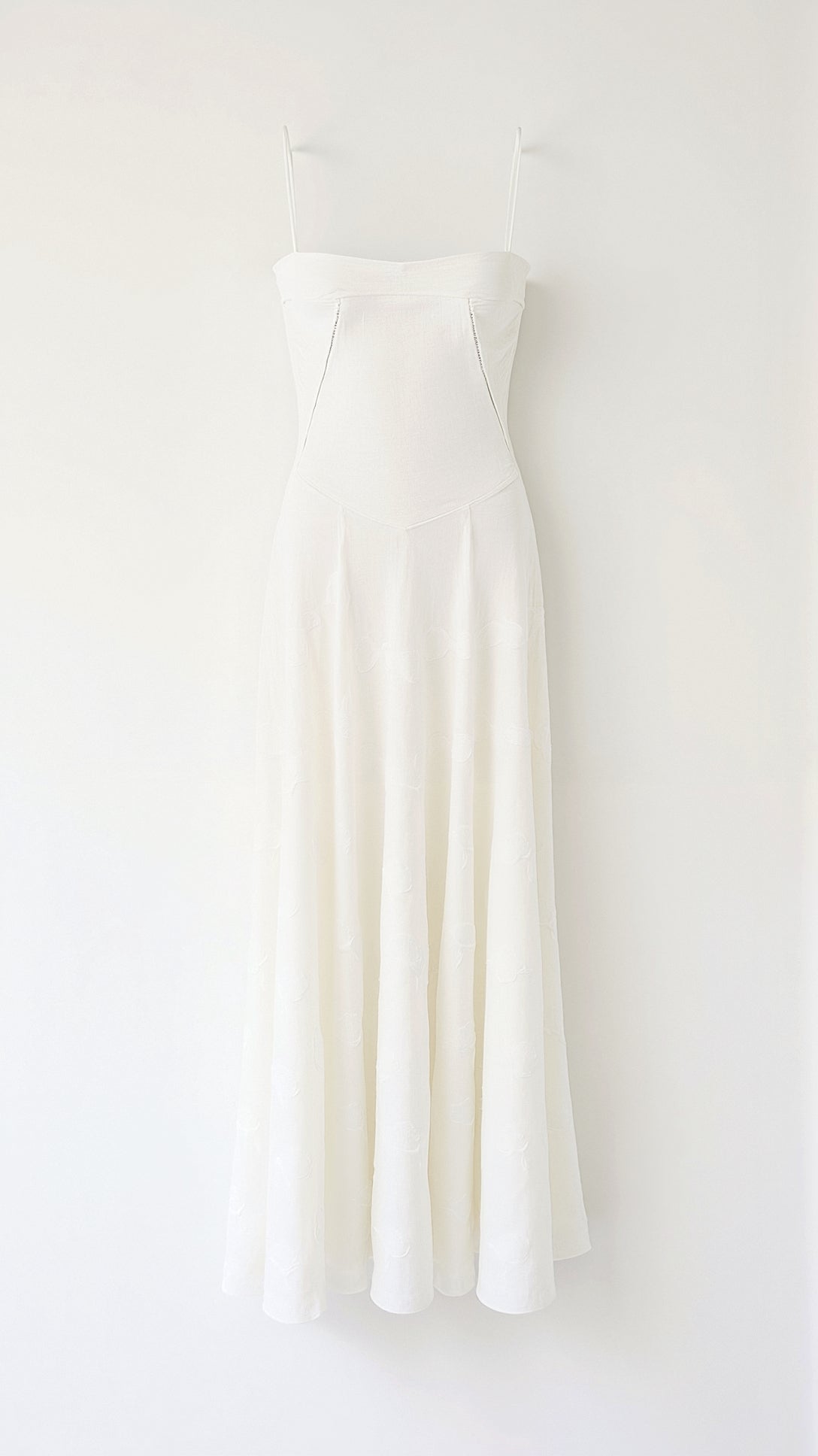 Daphne Kingsley | White Floral Jacquard Maxi Dress