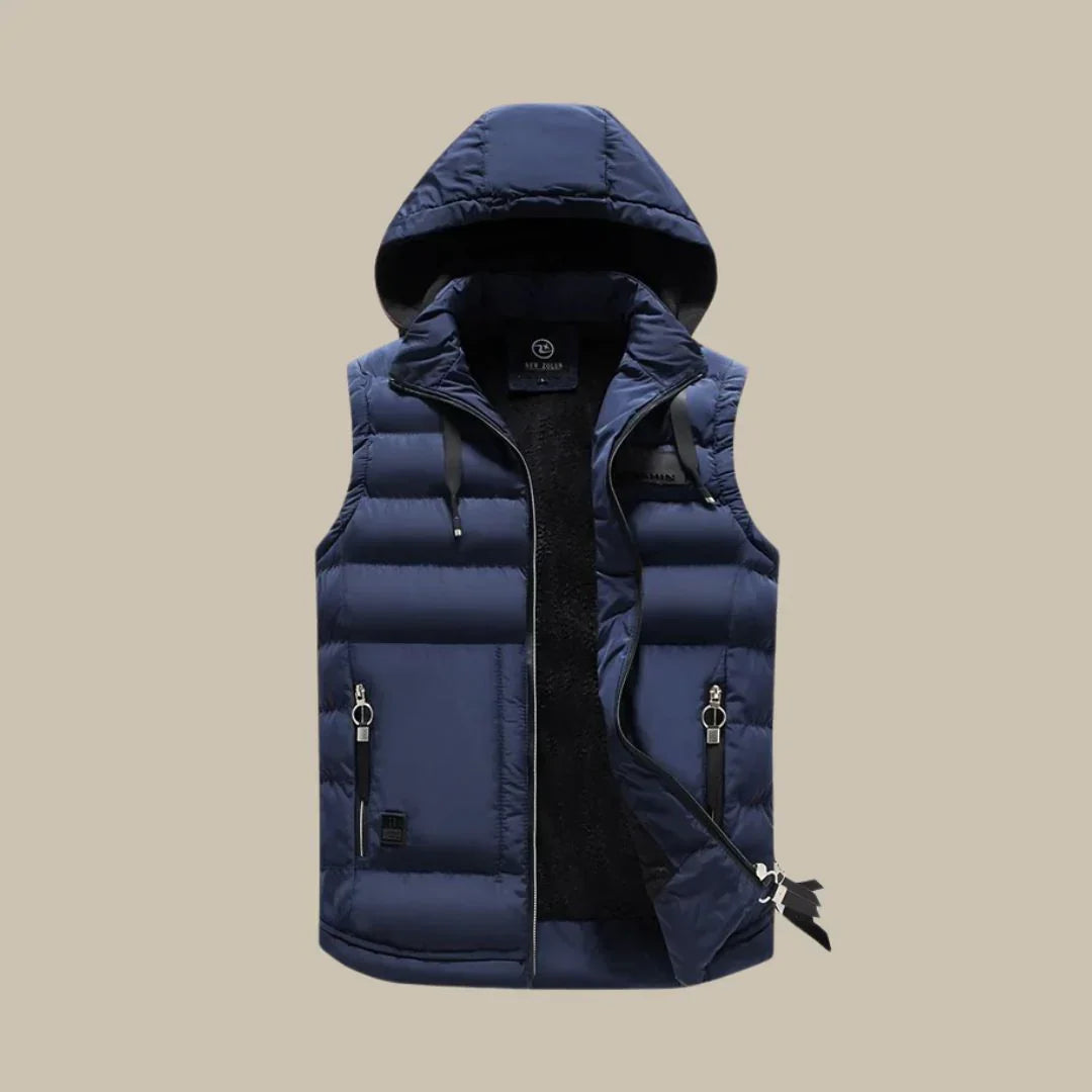 Duncan Griffiths | Padded Hooded Bodywarmer for Men