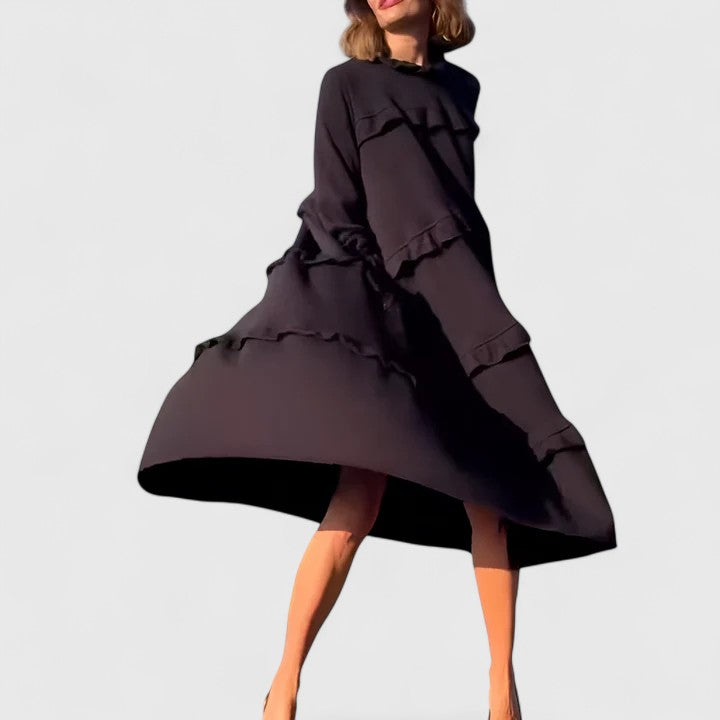 Freya Sutton | Ruffled Maxi Dress With Long Sleeves