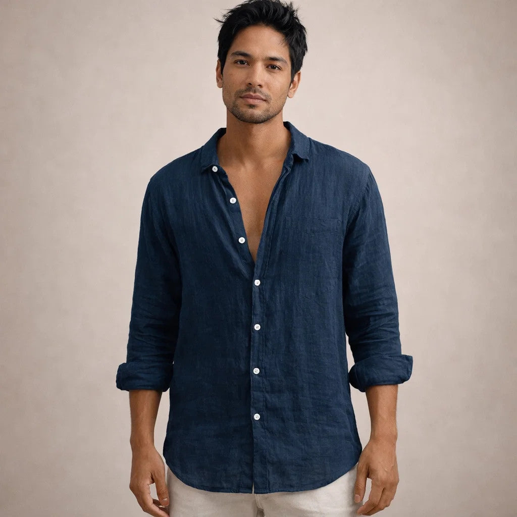 Oliver Beaumont | Luxury Linen Shirt For Men