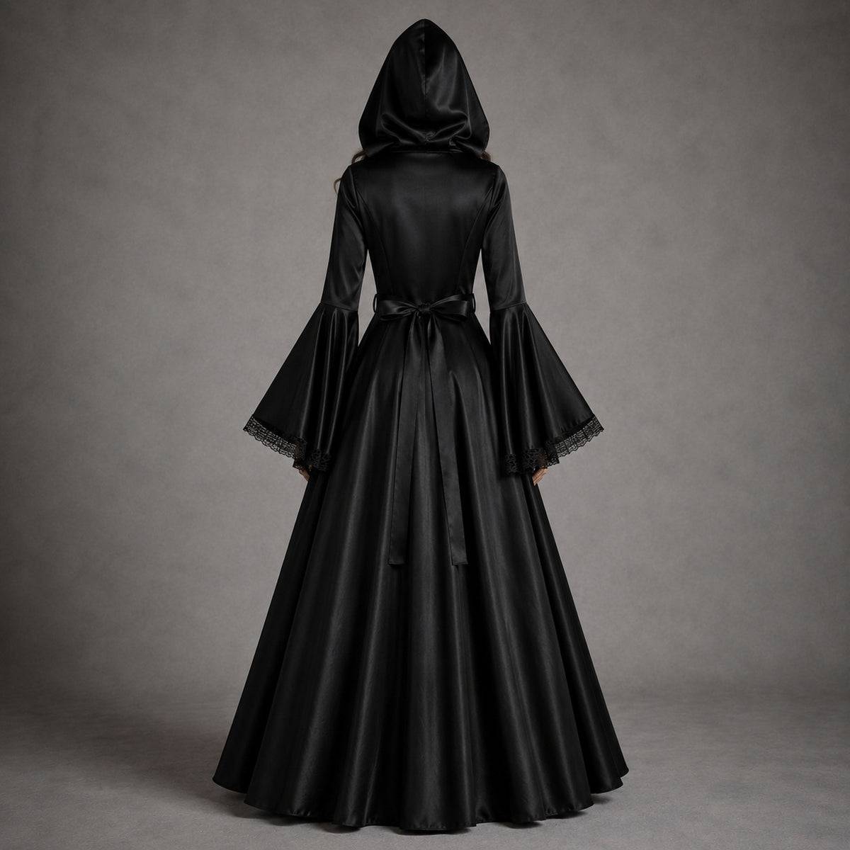 Isla Redmayne | Hooded Witch Halloween Dress With Bell Sleeves