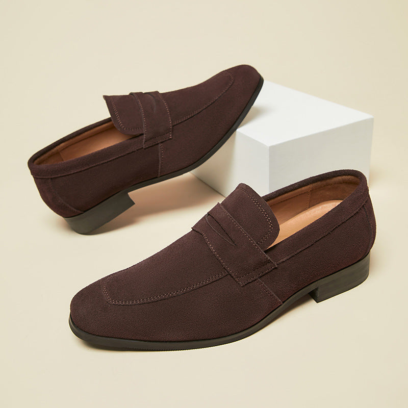 Percy Aldridge | Black Suede Penny Loafers