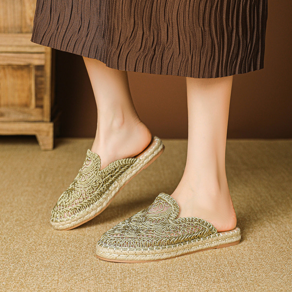 Freya Bexley | Round Toe Hollow-Out Slippers