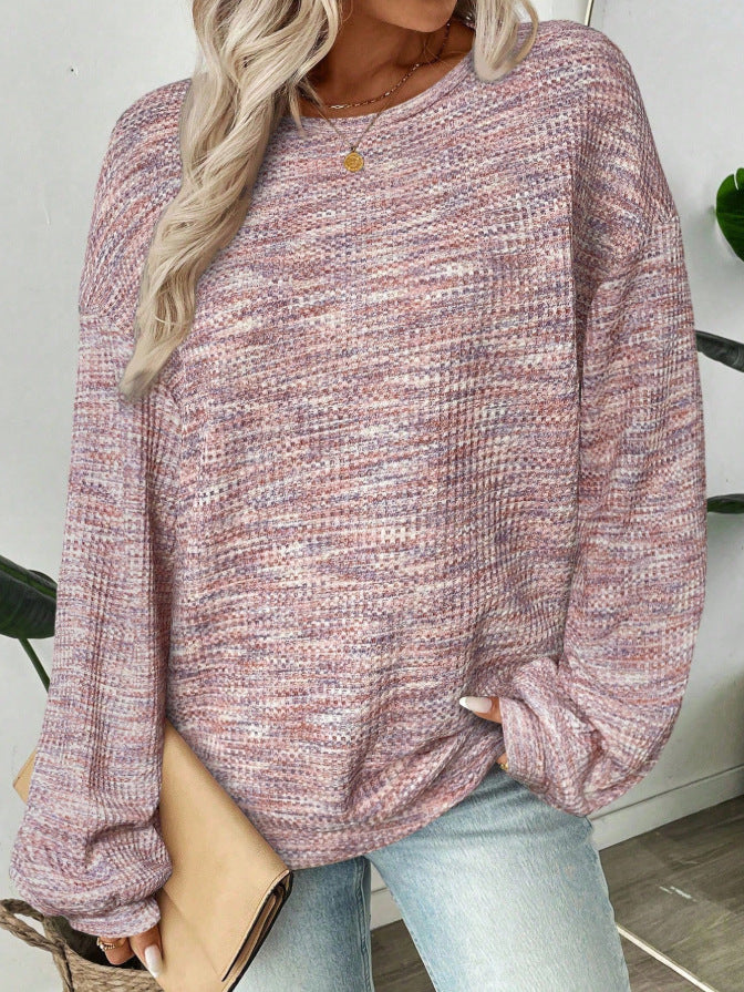 Emma Walker | Round Neck Patchwork Knit Sweater