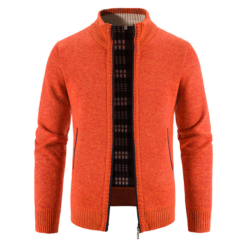 Malcolm Prescott | Fleece-Lined Stand Collar Sweater For Men