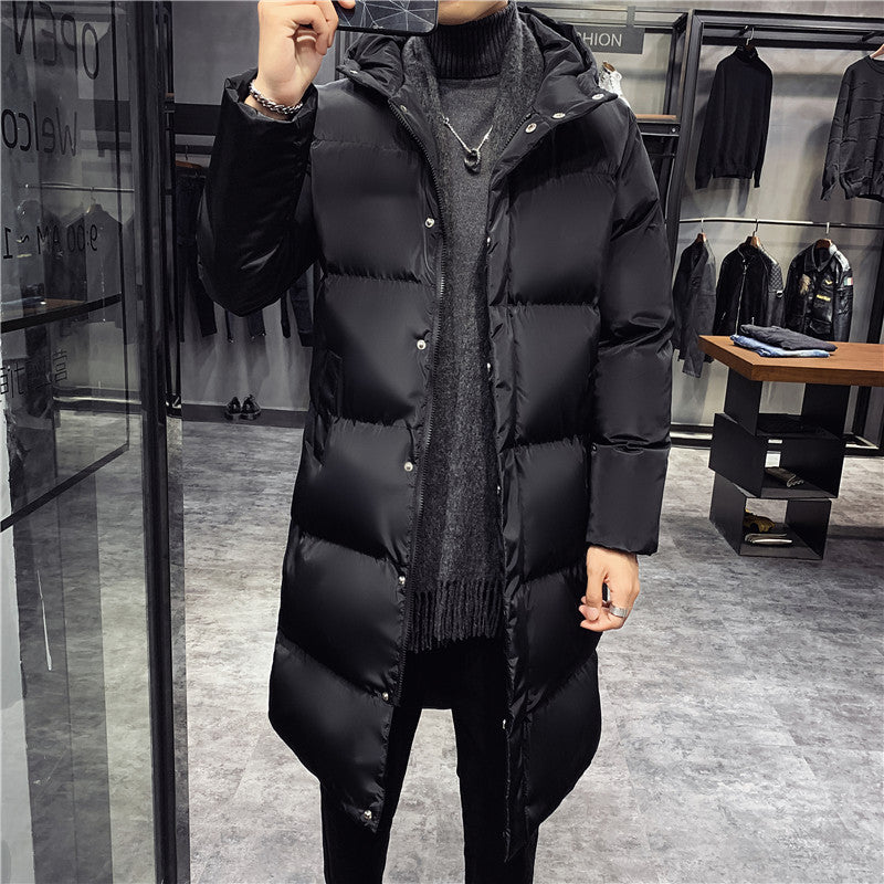 Rowan Kettering | Longline Puffer Mens Coat with Stand Collar
