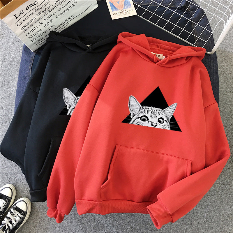 Freya Marsden | Cat Print Hoodie For Women