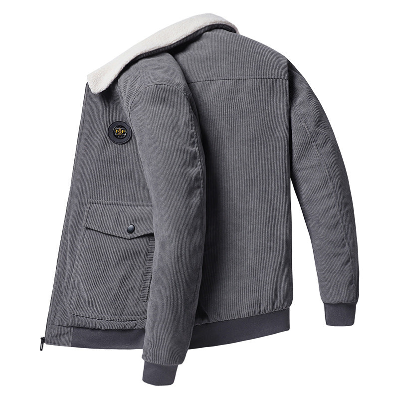 Roland Ashbourne | Corduroy Work Jacket with Sherpa Collar