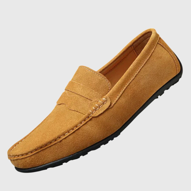 Poppy Winstanley | Suede Penny Loafers For Women