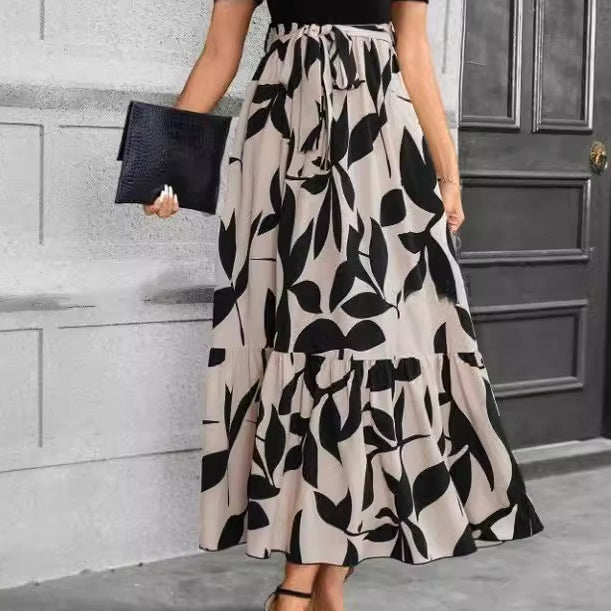 Marigold Hensley | Floral Print Maxi Dress with Puff Sleeves