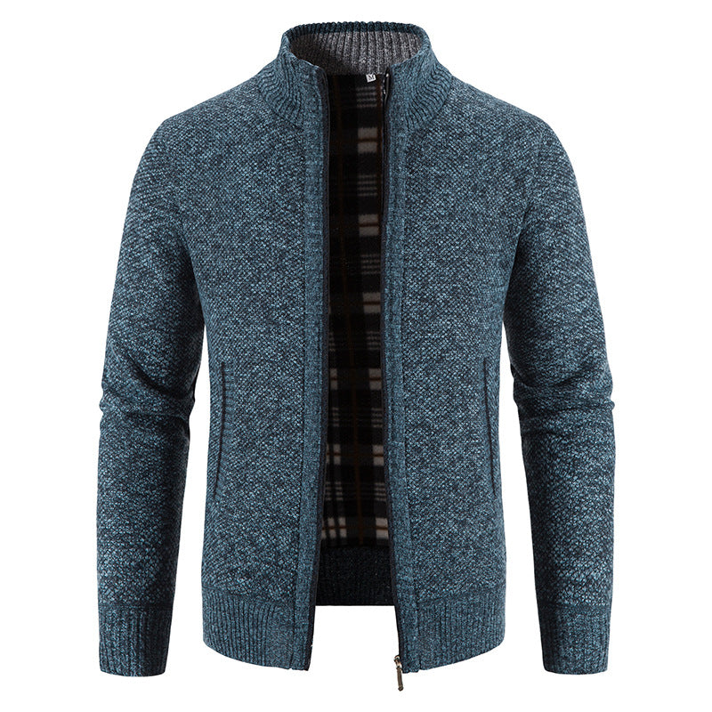 Malcolm Prescott | Fleece-Lined Stand Collar Sweater For Men