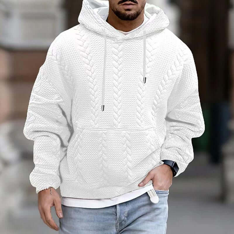 Desmond Whitfield | Grey Cable Knit Hoodie