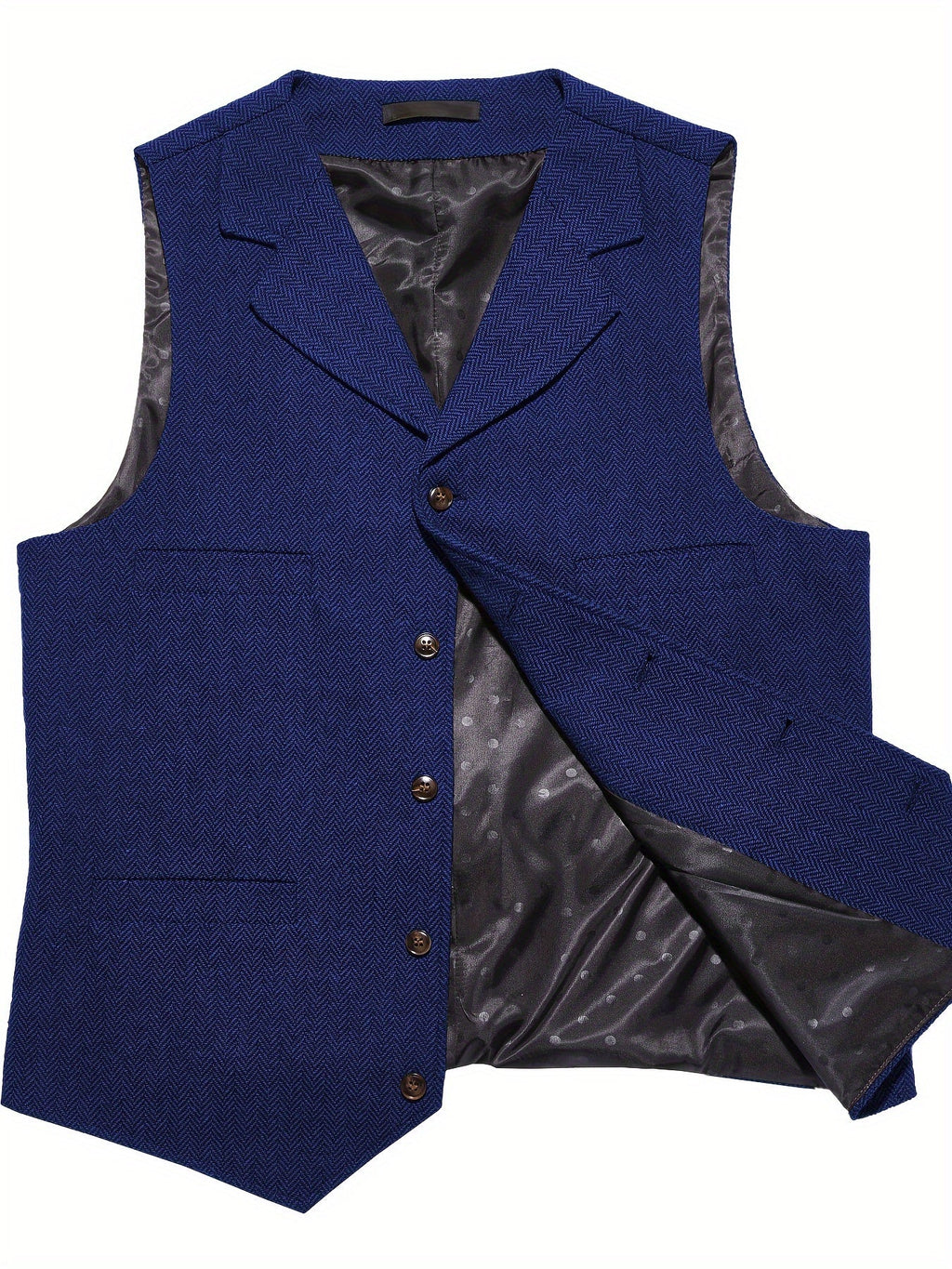 Tobias Sterling | Herringbone Wool Waistcoat for Men