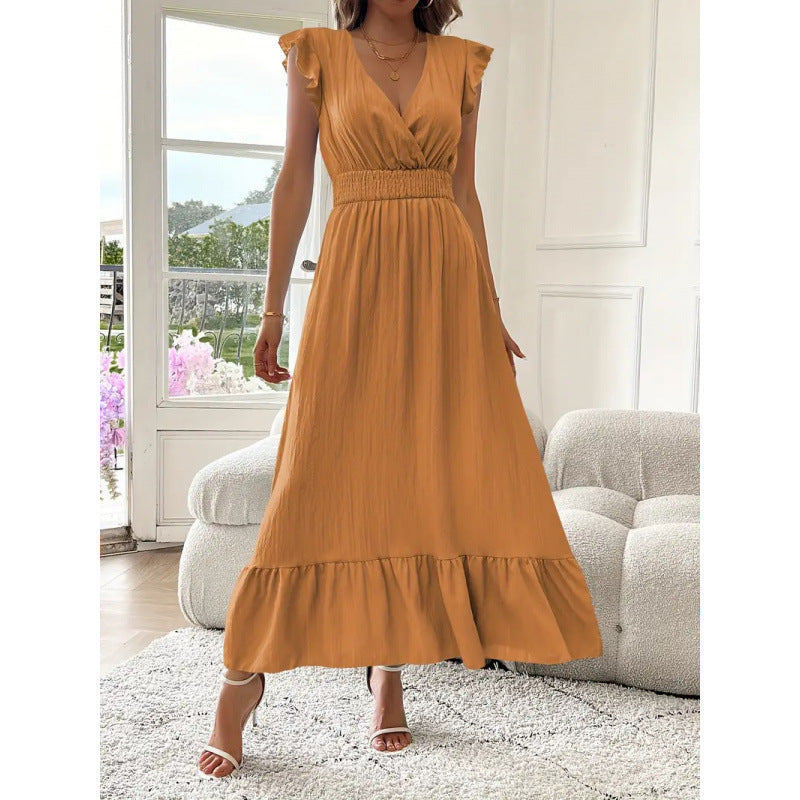 Felicity Ashgrove | Black Ruffle Wrap Maxi Dress