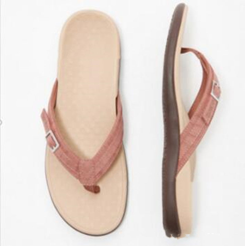 Daisy Pemberton | Denim Buckle Flip-Flop Sandals