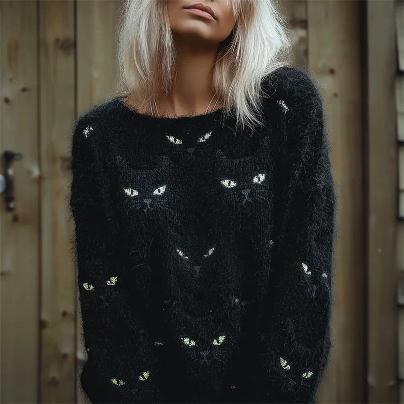 Callum Fairbanks | Pumpkin Bat Print Sweater For Men