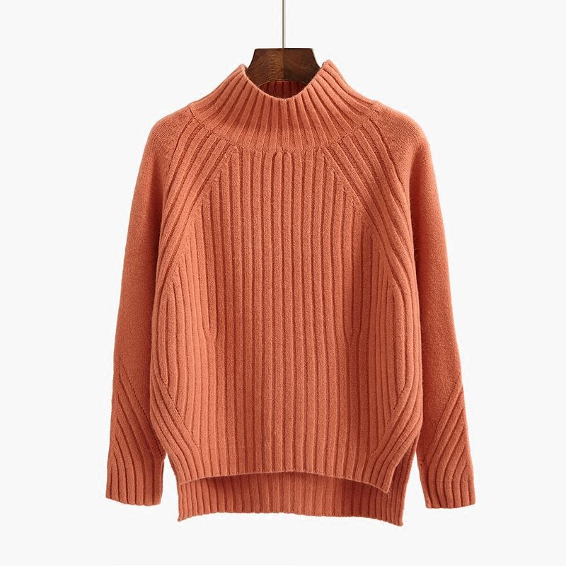 Eleanor Wickham | Ribbed Turtleneck Knit Sweater