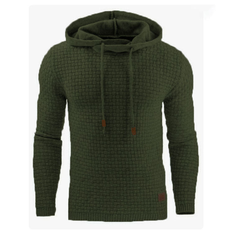 George Evans | Textured Knit Hooded Sweatshirt for Men