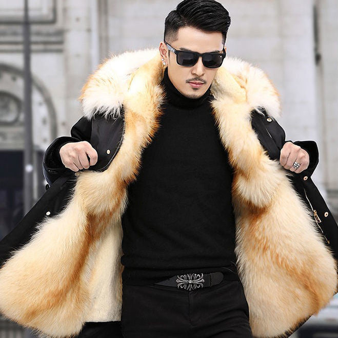 Duncan Holloway | Faux Fur Hooded Mens Coat