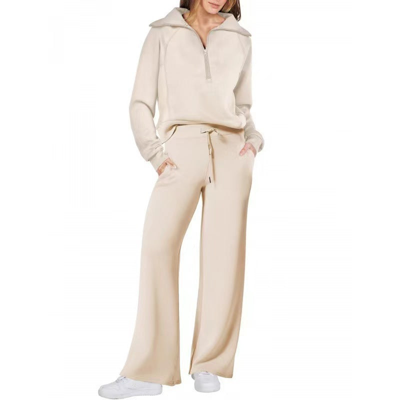 Harriet Griffiths | Half-Zip Hoodie & Wide-Leg Trousers Co-ord Set
