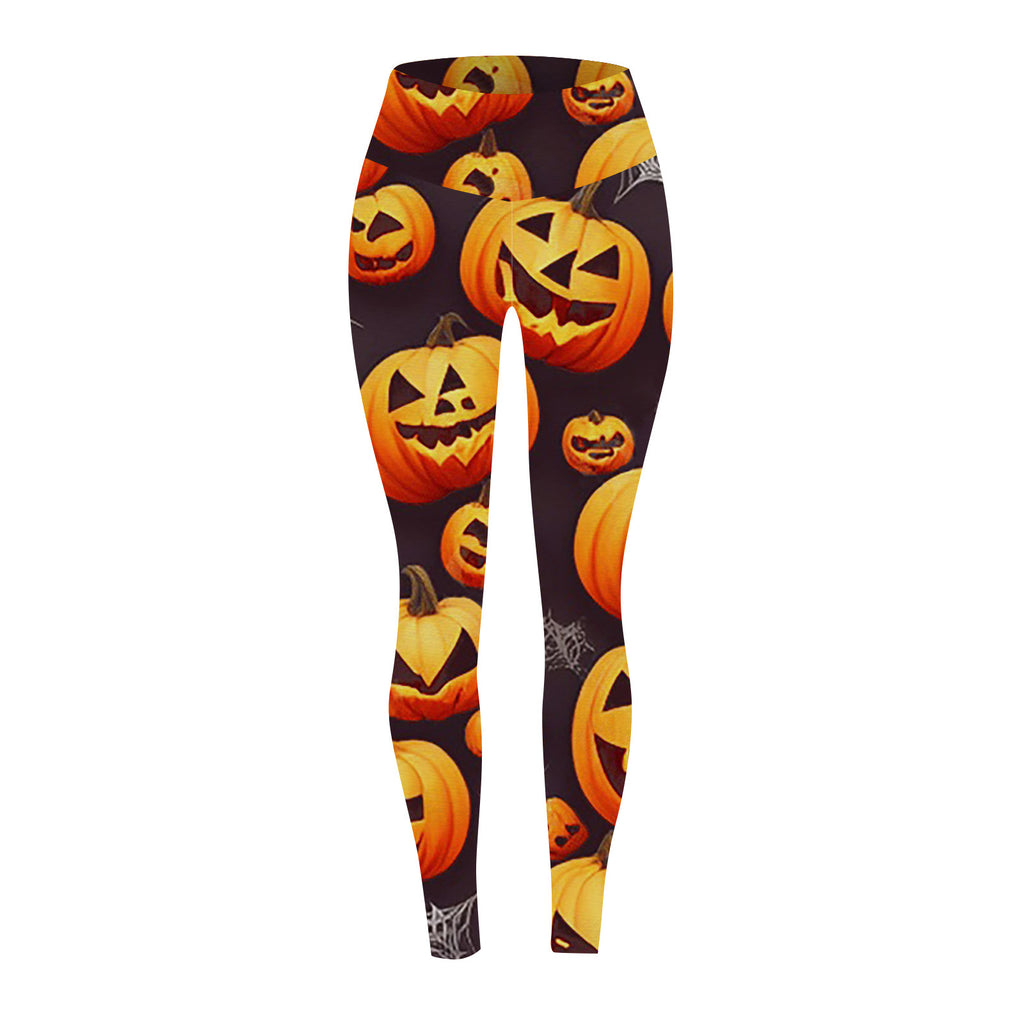 Marnie Ellacott | Pumpkin Print Leggings For Halloween