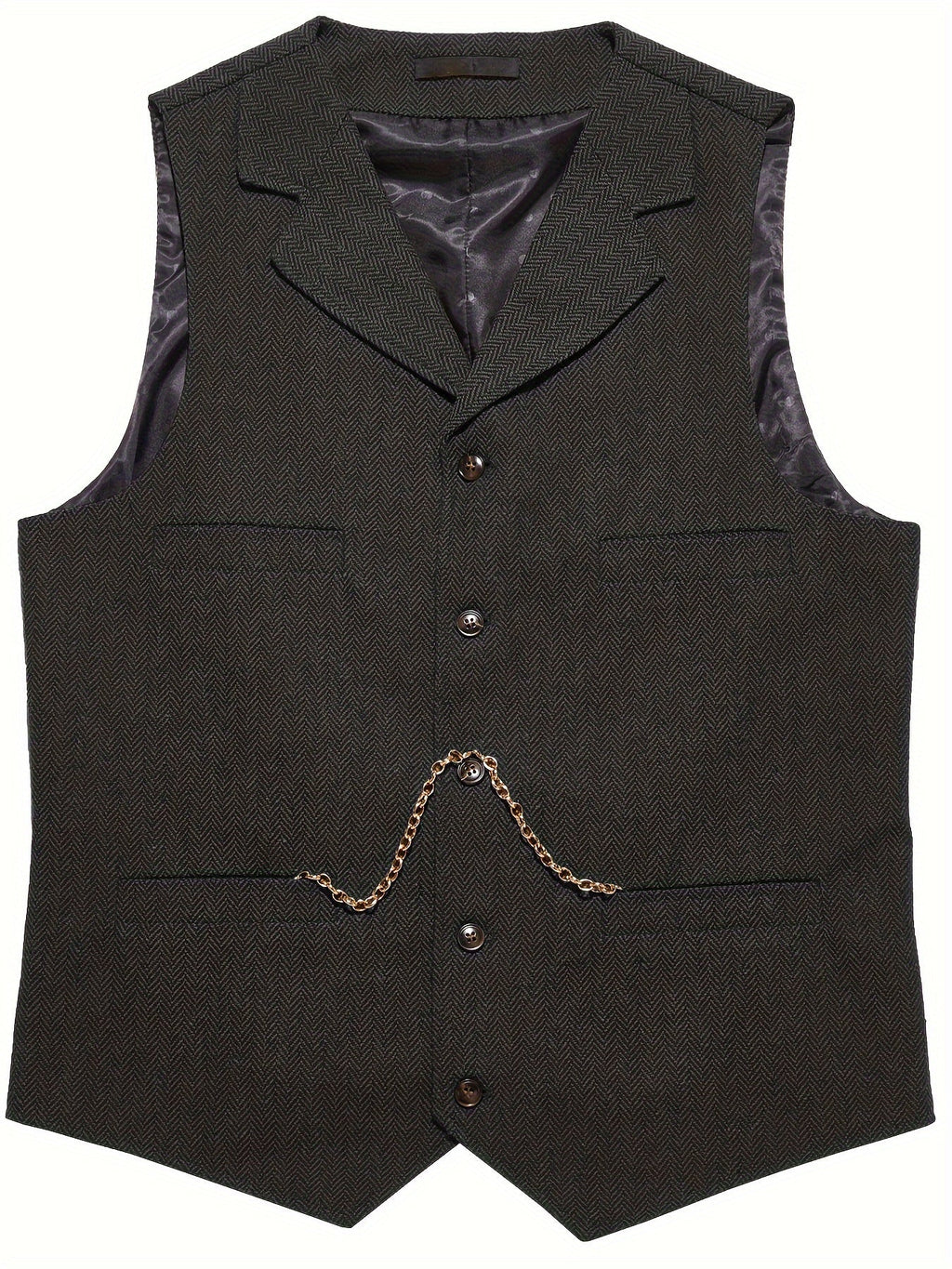 Tobias Sterling | Herringbone Wool Waistcoat for Men
