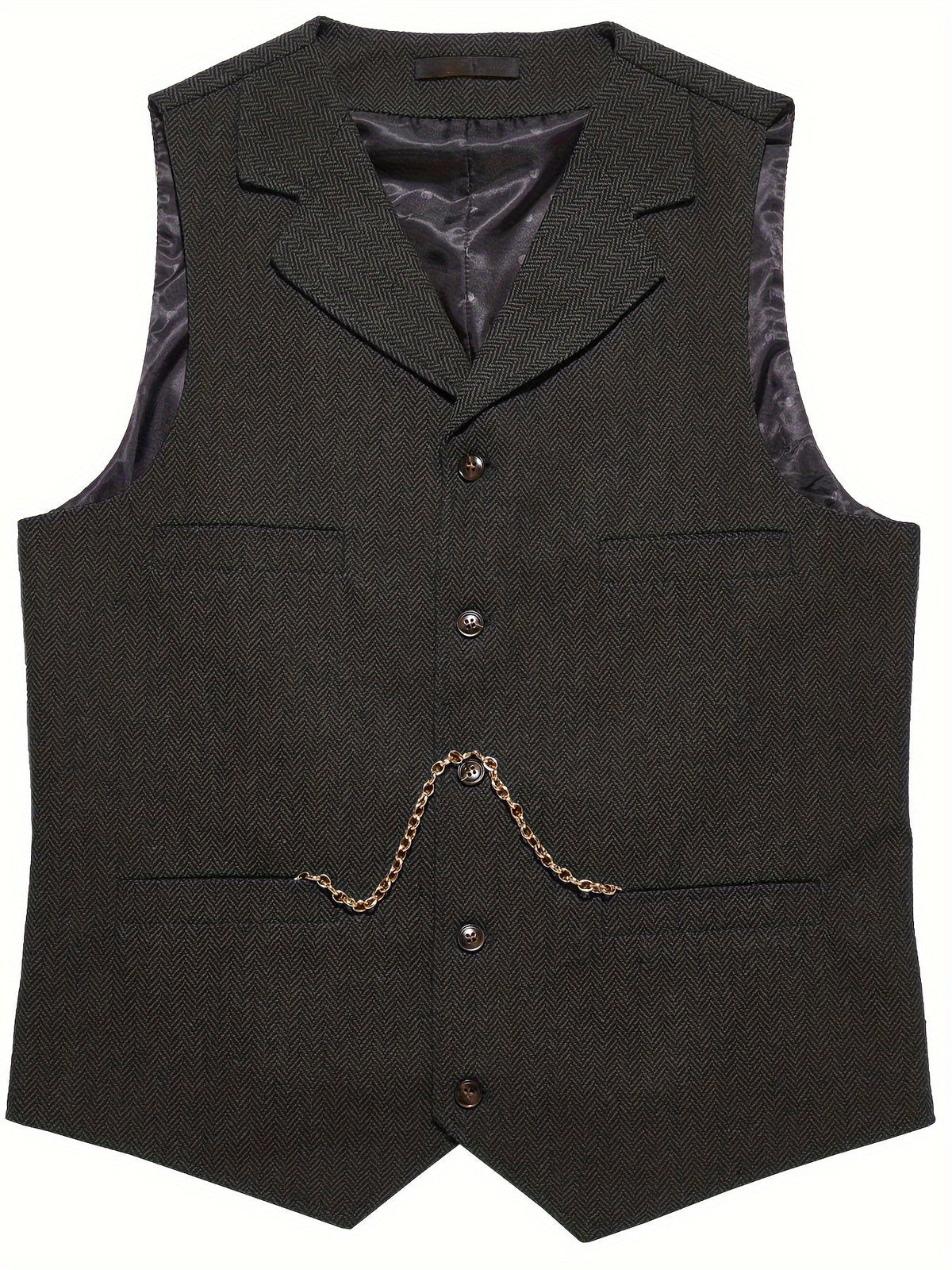 Tobias Sterling | Herringbone Wool Waistcoat for Men