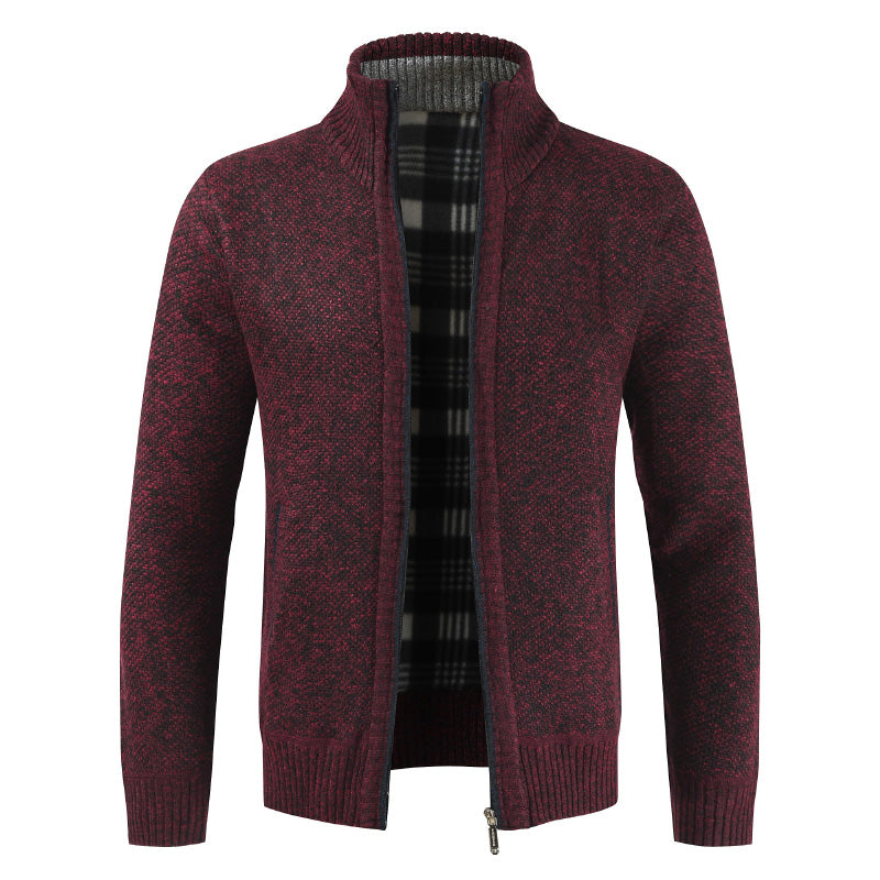 Nathaniel Grant | Fleece-Lined Zip Sweater With Stand Collar
