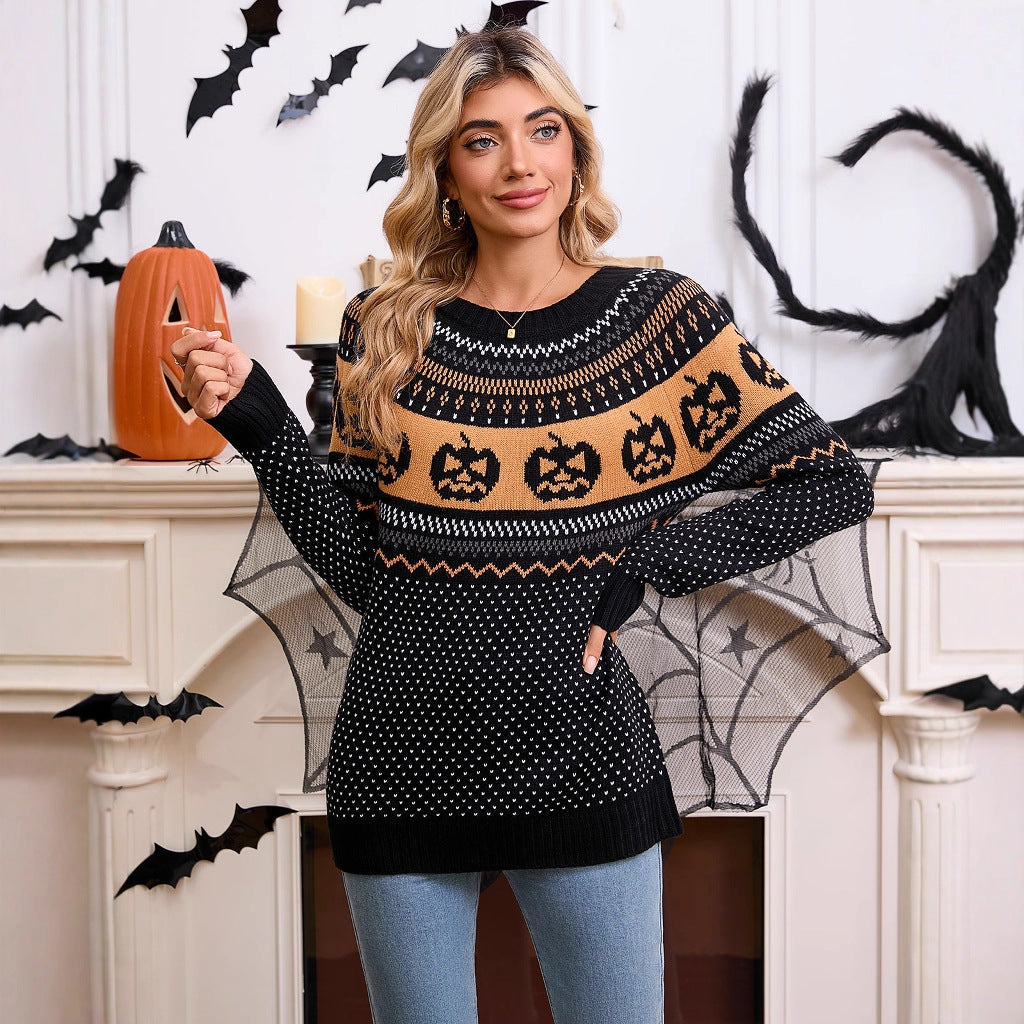 Beatrice Fenton | Pumpkin Fair Isle Sweater