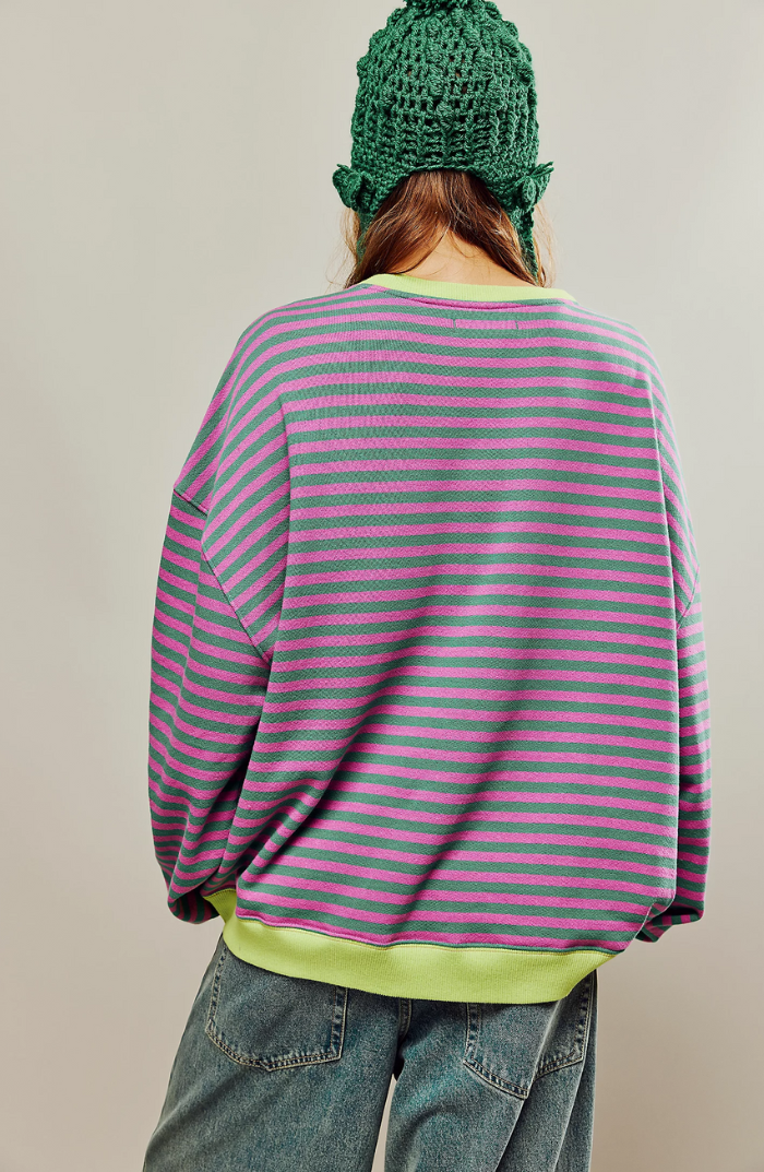 Cassandra Whitlock | Striped Colour-Block Pullover Sweater