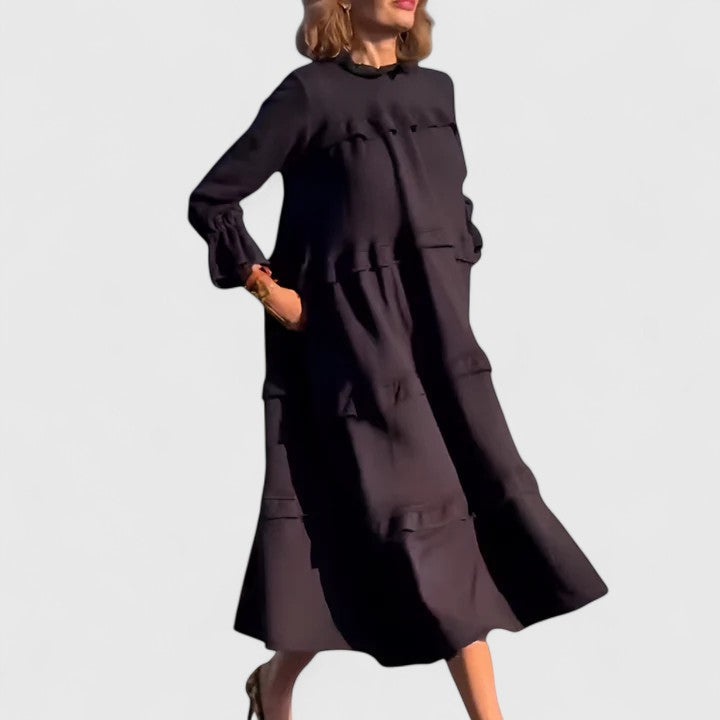 Freya Sutton | Ruffled Maxi Dress With Long Sleeves