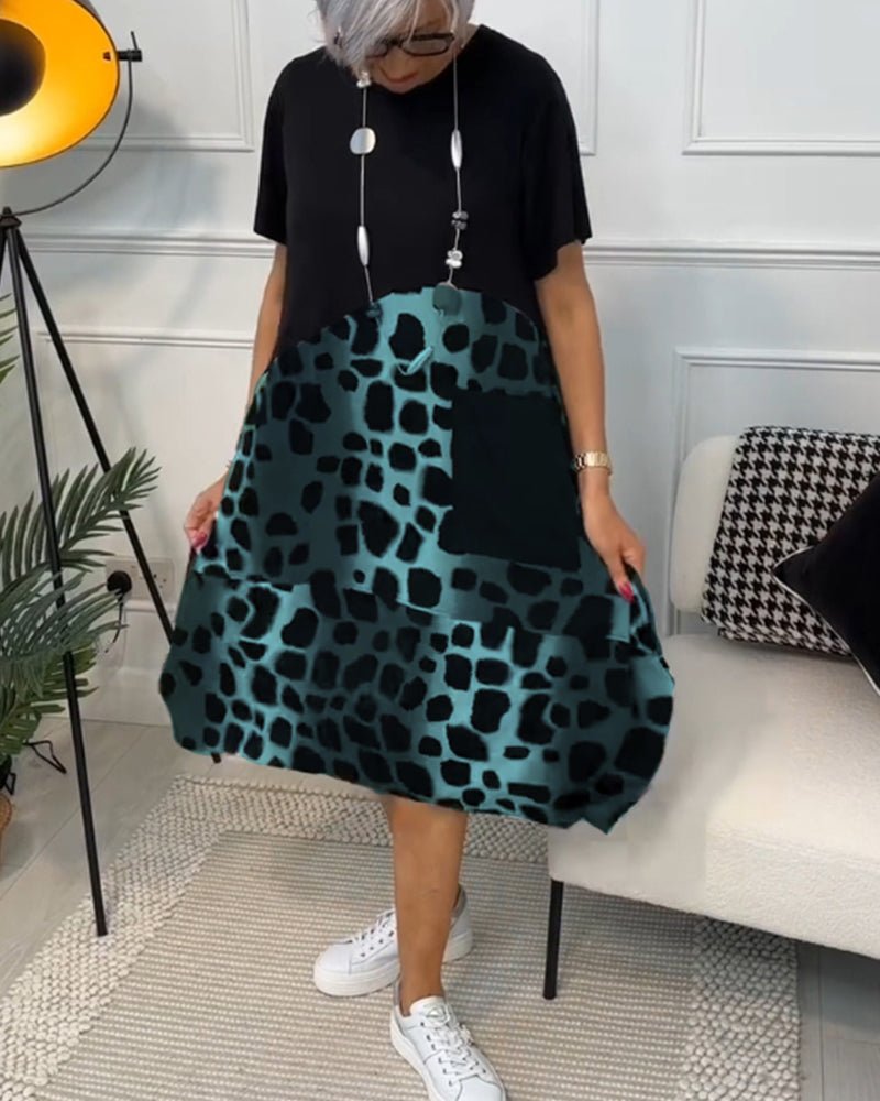 Georgia Stanhope | Colour-Block Midi Dress With Pocket Detail