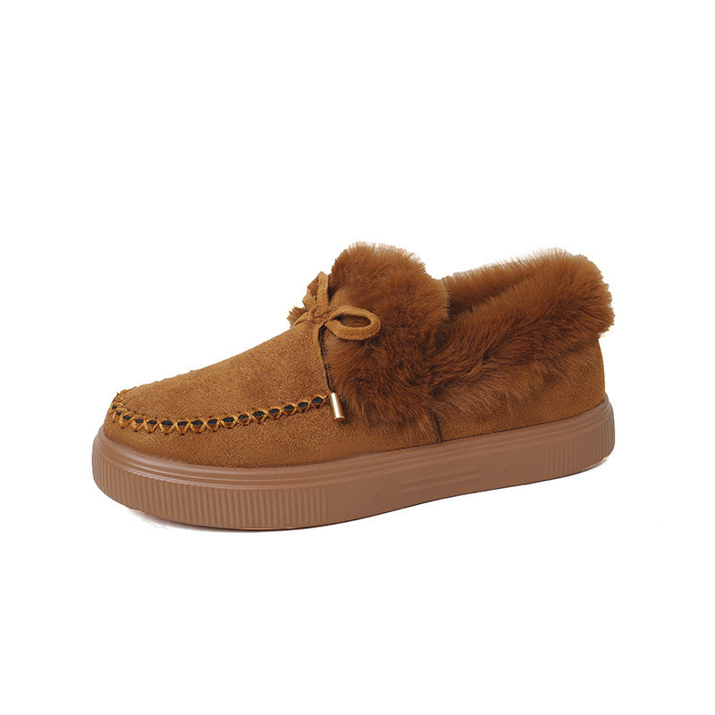 Isobel Barrett | Fluffy Faux Fur Moccasin Slippers