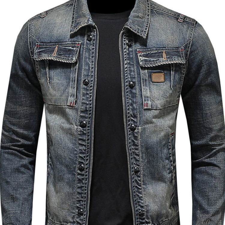 Duncan Marlowe | Vintage Wash Denim Mens Jacket
