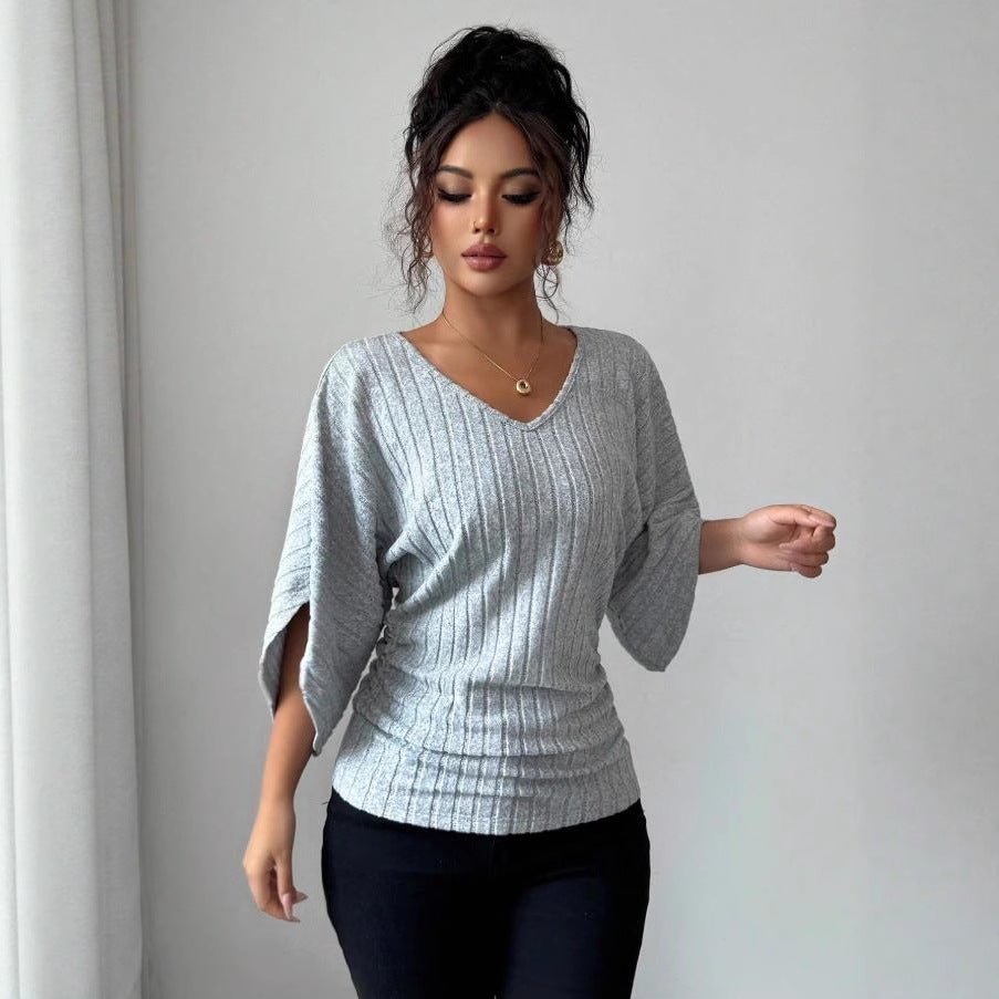 Daisy Edwards | Ribbed Knit V-Neck Top