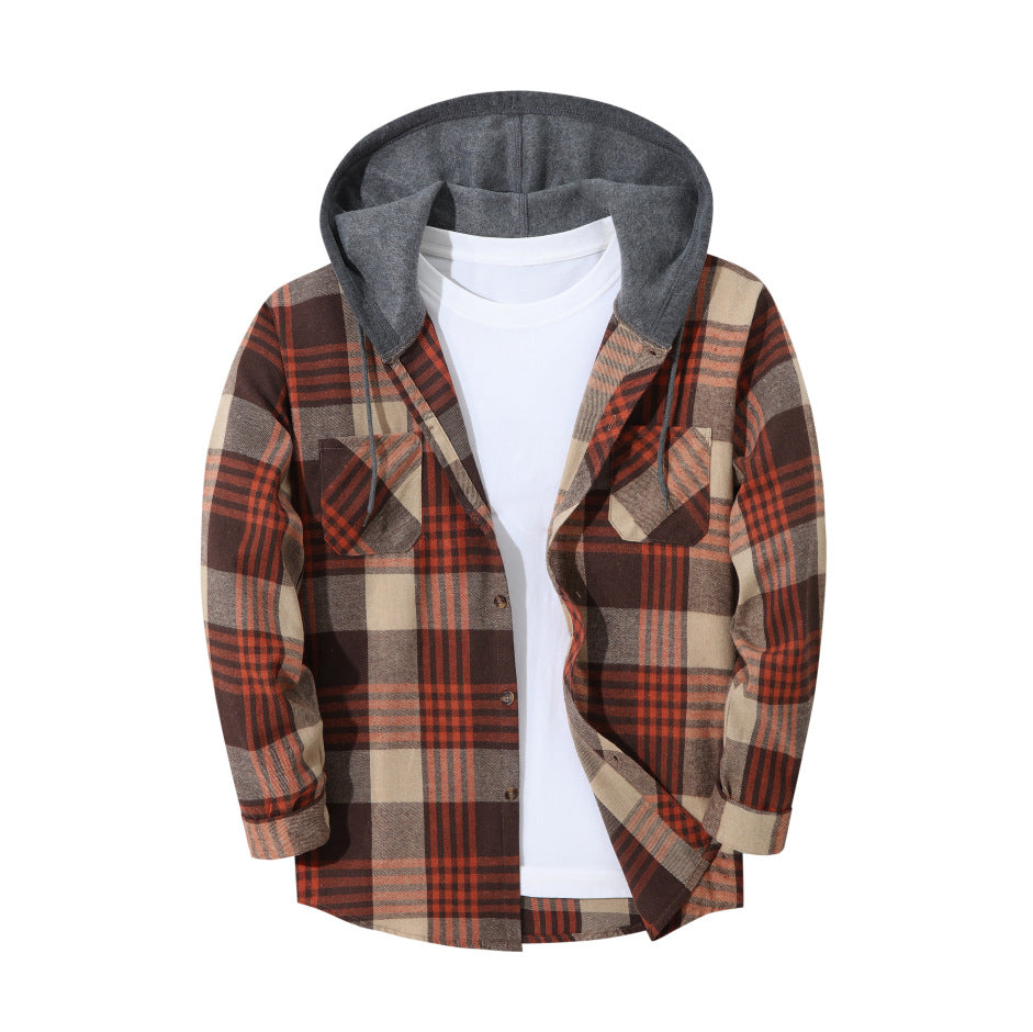 Rhys Calloway | Plaid Flannel Hooded Mens Jacket