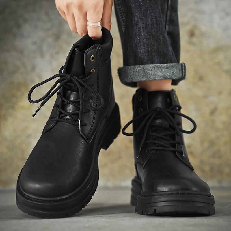 Edmund Sharp | Tan Leather Lace-Up Work Boots