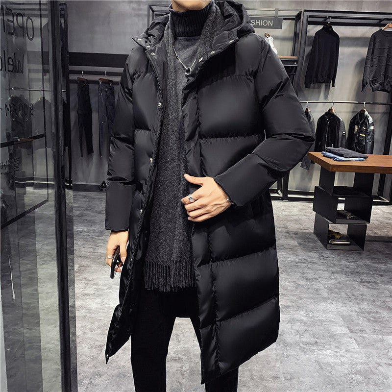Rowan Kettering | Longline Puffer Mens Coat with Stand Collar