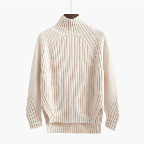 Eleanor Wickham | Ribbed Turtleneck Knit Sweater
